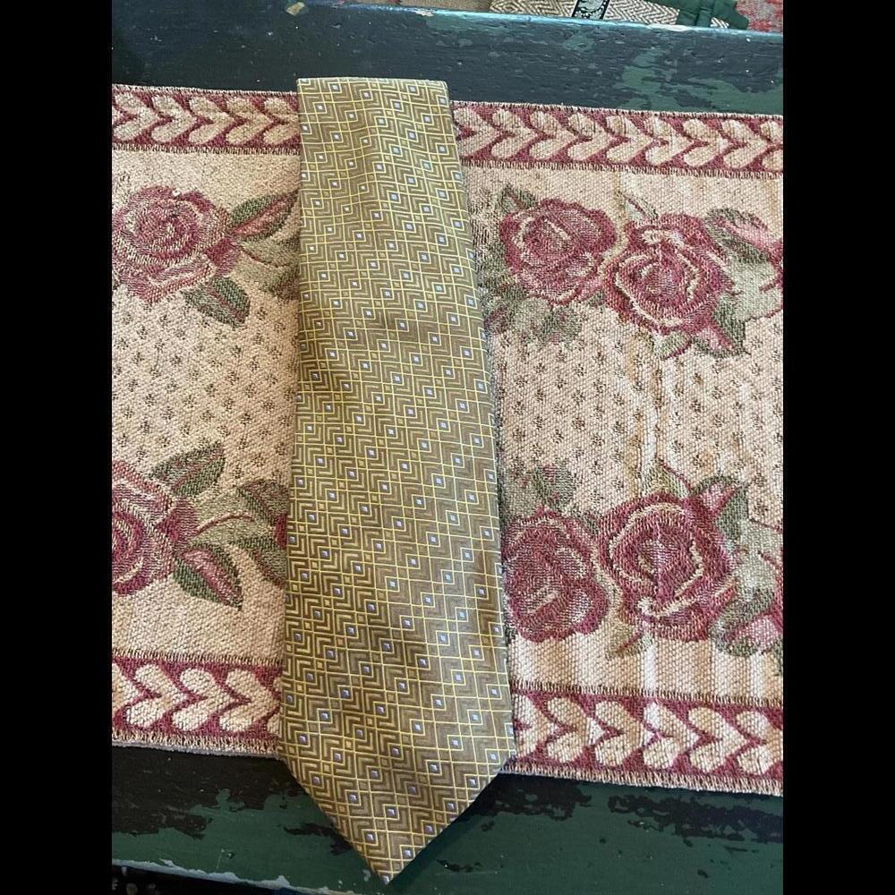 Luciano Barbera Vintage Tie - Geometric Pattern - Made in Italy